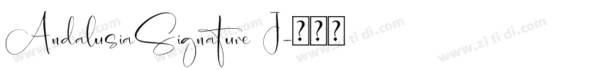 AndalusiaSignature I字体转换